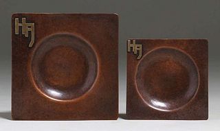 Charlotte Crane Two Hammered Copper Trays