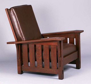Gustav Stickley #369 Bentarm Morris Chair c1910