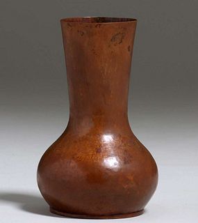Dirk van Erp Hammered Copper Vase c1911-1912