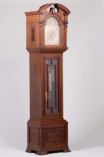 Royal Furniture Co Grand Rapids Grandfather Clock c1905