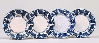 4 Dedham Pottery Grapevine Plates