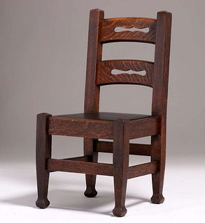 Early Michigan Chair Co Cutout Side Chair c1900