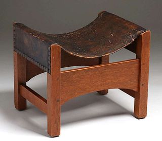 Rare L&JG Stickley #398 Footstool c1908-1910