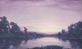 Henry Joseph Breuer Painting Sacramento River c1910