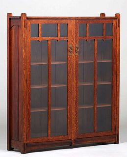 Stickley Brothers Two-Door Bookcase c1905