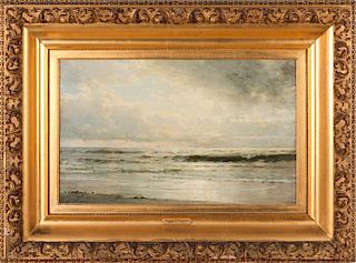 William Trost Richards (1833-1905) Seascape, Oil on canvas.