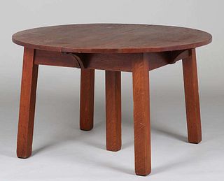 Early Limbert Five-Leg Dining Table c1905
