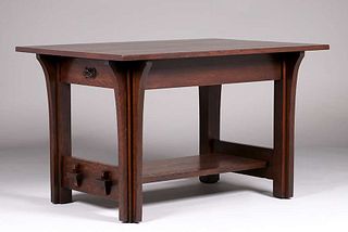 Rare Limbert Two-Drawer Library Table