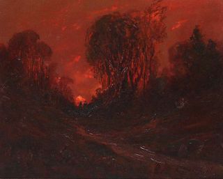 Samuel Tilden Daken Tonalist Sunset Painting c1910