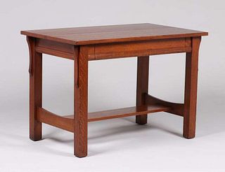 Grand Rapids One-Drawer Library Table c1910