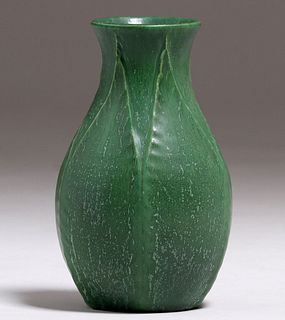 Contemporary Ephraim Pottery Matte Green Vase c2010