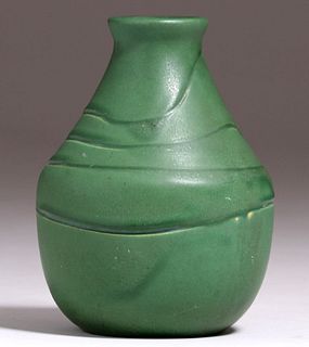 Matte Green Arts & Crafts Vase c1910