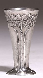 German Secessionist Pewter Vase c1900