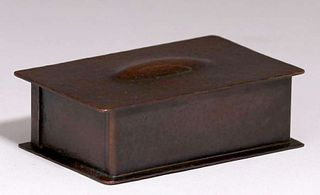 Albert Berry Hammered Copper Box c1920
