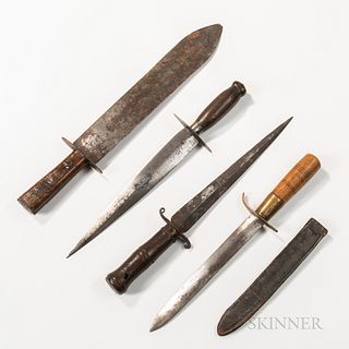 Four Spear-point Knives