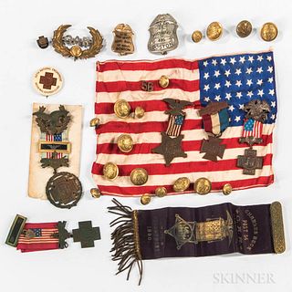 Group of G.A.R. and Spanish American War Veterans' Items