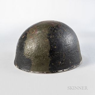 British Mk III Camouflage-painted Helmet