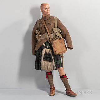 Canadian Highlander Uniform on a Mannequin