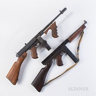 Two Inert Thompson Submachine Guns