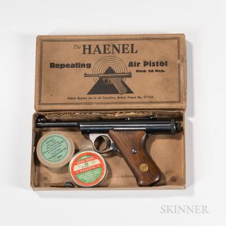 Haenel Model 28-R Repeating Air Pistol .177 Cal. with Original Box