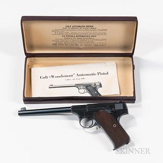 Colt Woodsman Target Model Semiautomatic Pistol with Original Box and Instructions