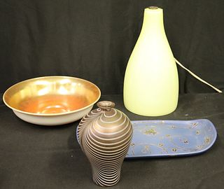 Lot Of Art Glass And A Mexican Platter By Castillo