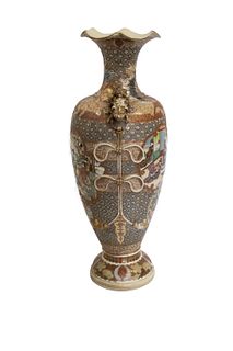 A Palace Size Satsuma Vase.