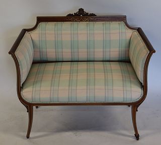 Fine Quality Edwardian Upholstered And Inlaid
