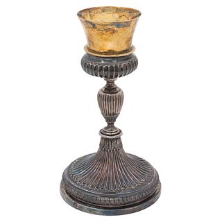 LITURGICAL CHALICE* MEXICO, 18th Century. Silver with gilded silver cup. With seal by Antonio Forcada y la Plaza
