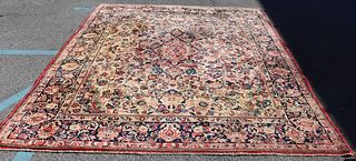 Antique And Finely Hand Woven Sarouk Carpet .