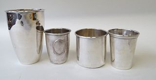 Four (4) Sterling Silver Cups