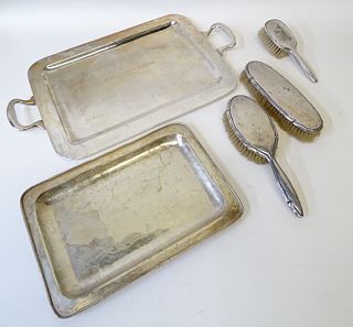 (4) Four Sterling Silver And Plated Items
