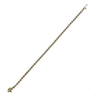 18k Gold Diamond Line Tennis Bracelet 