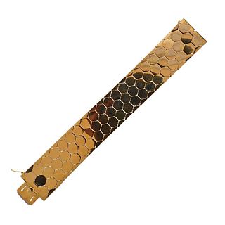Retro 18k Gold Honeycomb Bracelet 
