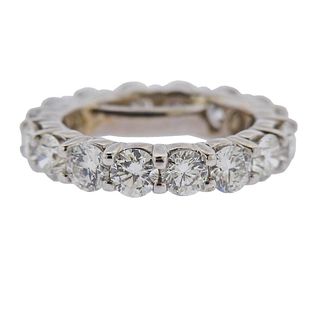 14K Gold Diamond Eternity Wedding Band Ring