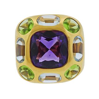 Chanel Coco Baroque 18K Gold Gemstone Ring