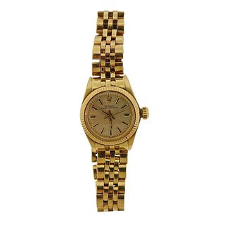 Rolex Oyster 14k Gold Watch 