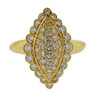 Van Cleef  &amp; Arpels 18K Gold Diamond Ring