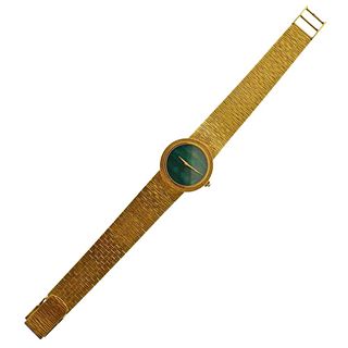 Chopard 18k Gold Malachite Dial Watch 