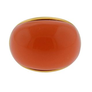 Fabrice Paris 18K Gold Coral Dome Ring