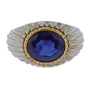 Buccellati 18K Gold Sapphire Ring