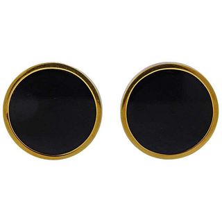 Andrew Grima Onyx 18k Gold Earrings