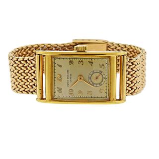 Patek Philippe 18k Gold Vintage Wrist Watch 
