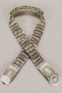 A Russian Silver Belt, Early 20th Century.