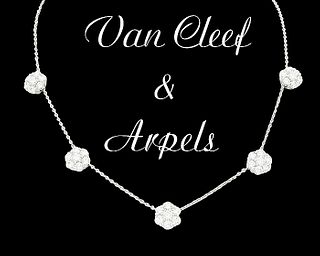 Van Cleef & Arpels 18kDiamond Necklace & Fleurette Stud