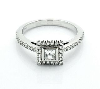 Tiffany & Co. 950 Platinum .25TCW Diamond Engagement