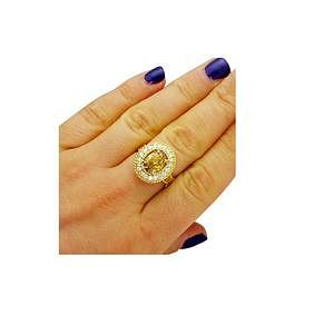Tiffany & Co. 18K Gold GIA 2.51TCW Yellow Diamond Ring