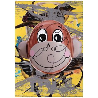 JEFF KOONS, Monkey Train (Birds), from the series Hulk Elvis, Unsigned, Digital print intervened with marker, 20 x 14.2" (51 x 36.2 cm)
