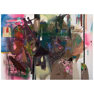 DANIEL EVO, Metasistema_1, Signed and dated 2018 on back, Mixed technique on canvas, 39.3 x 55" (100 x 140 cm), Certificate