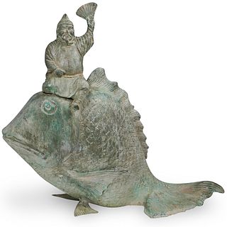 Chinese Bronze Fish Sculpture